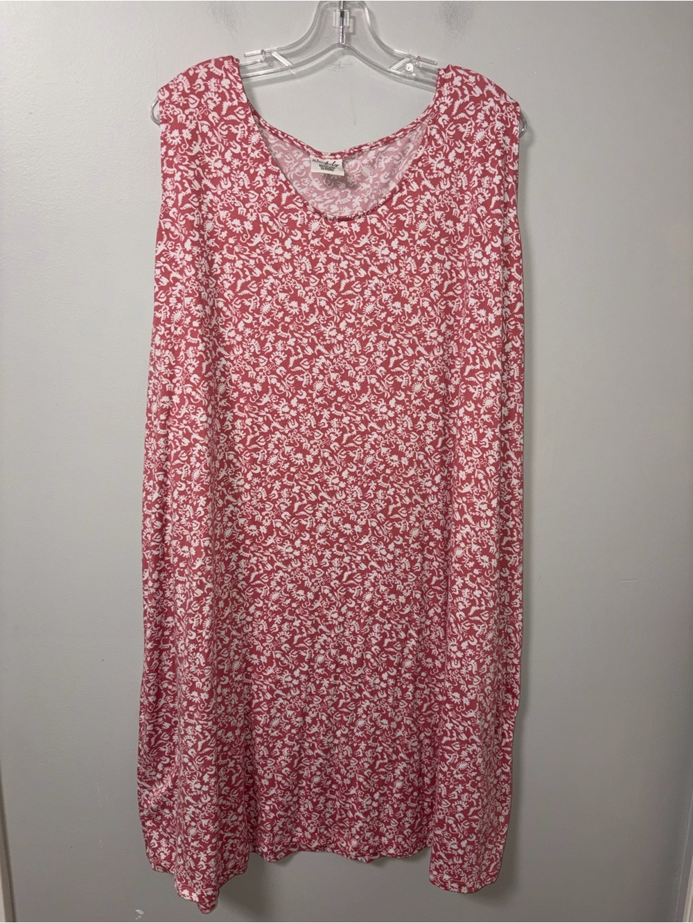 Wonderly Intimates Rosey Berry Floral Sleeveless Luxuriously Soft Nightgown 4X